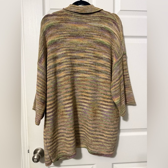 Zara Striped Multicolor Button Cardigan- L - Picture 6 of 6